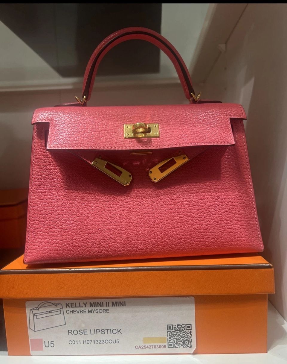 Pink Lipstick Hermes Bag 