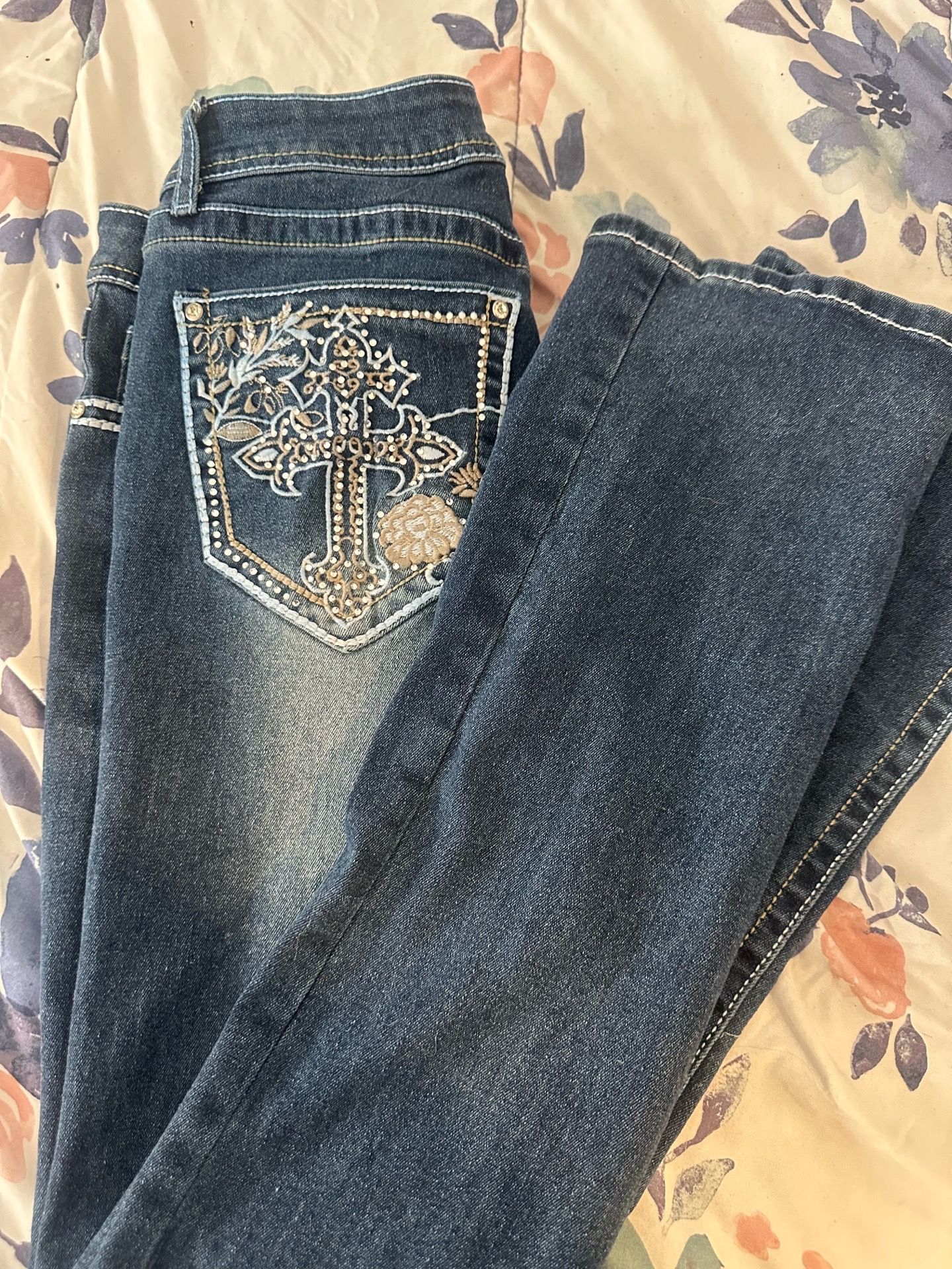 J for Justify Rhinestone Bootcut Jeans