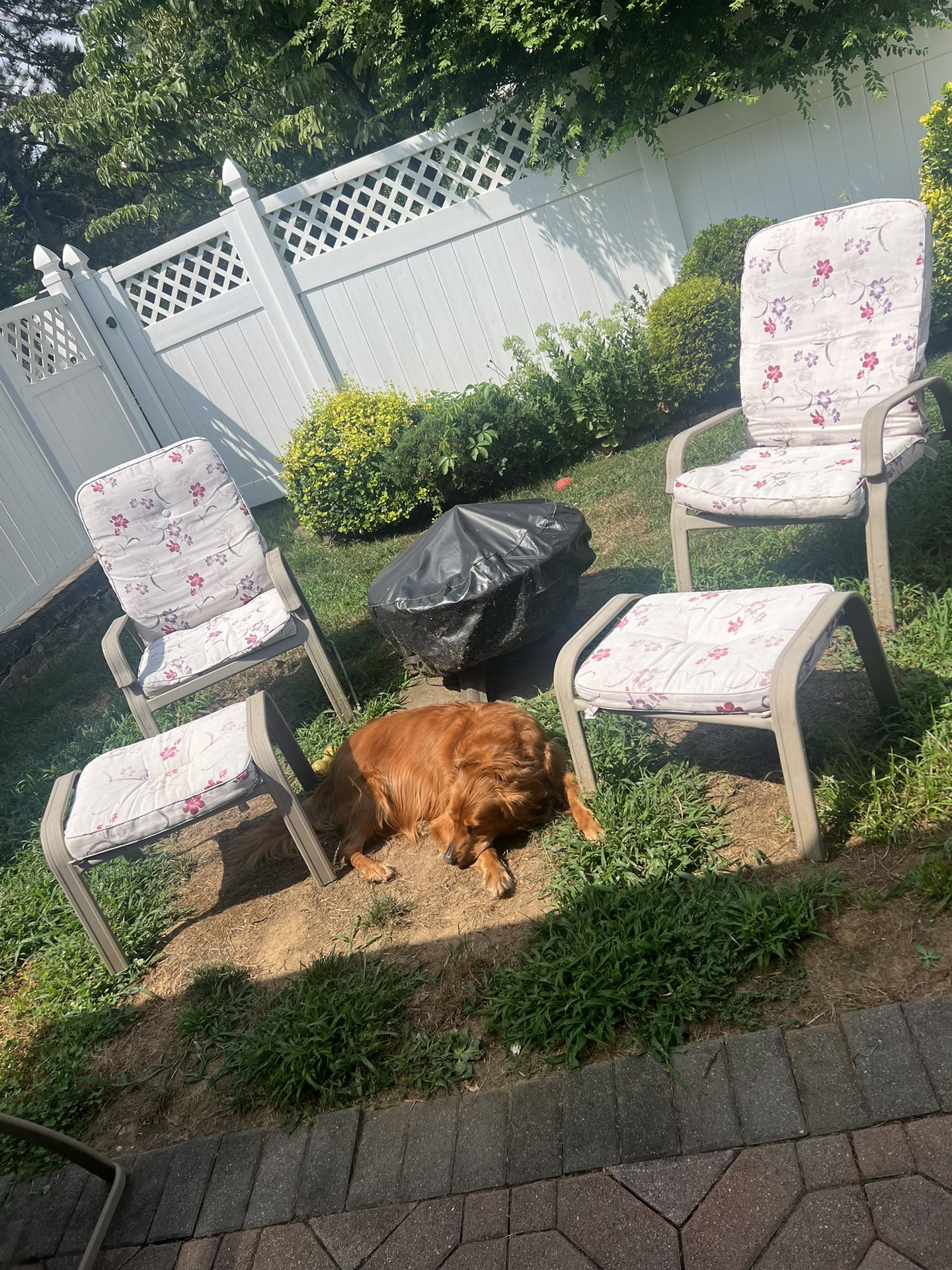 Patio Table With 6 Chairs Foot Rest And Coffee Table