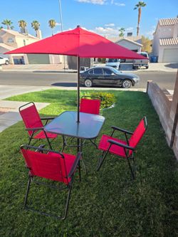 Free Delivery Included Patio Set W Umbrella