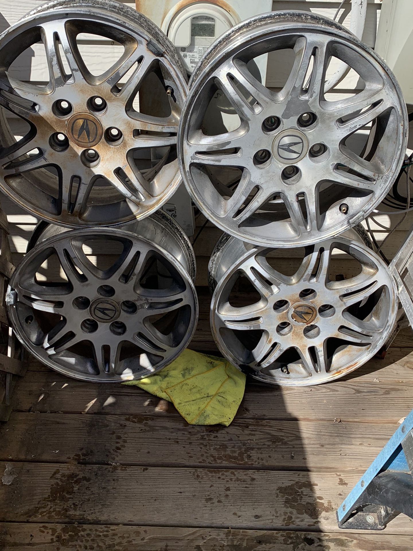 Acura TL 99 Rims 16” Sanded Down, Ready For Paint