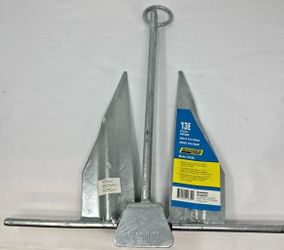 NEW 13 Ib Equivalent Galvanized Slip Ring Utility Anchor, Boats 25 to 28 Ft Long