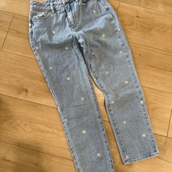 Pacsun Women’s Daisy Embroidered Mom Jeans 