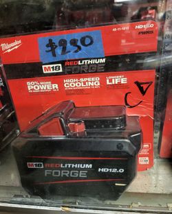 MILWAUKEE M18 BATTERY 12.0 AH FORGE $229