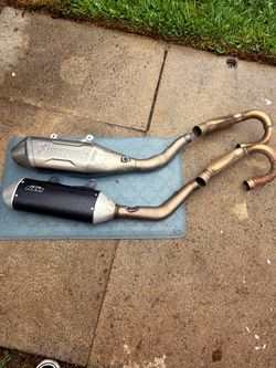 Akrapovic Titanium Slip-On + Stock KTM Muffler + Headers – 2024 KTM 250 SX-F