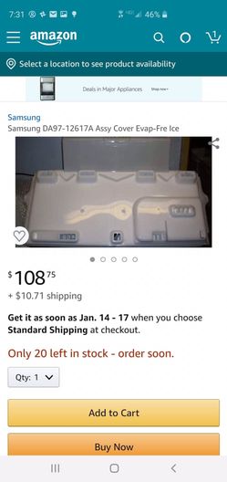 Samsung DA97-12617A Assy Cover Evap-Fre Ice