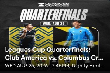 League Cup - Quarterfinals: Club America vs Columbus Crew
