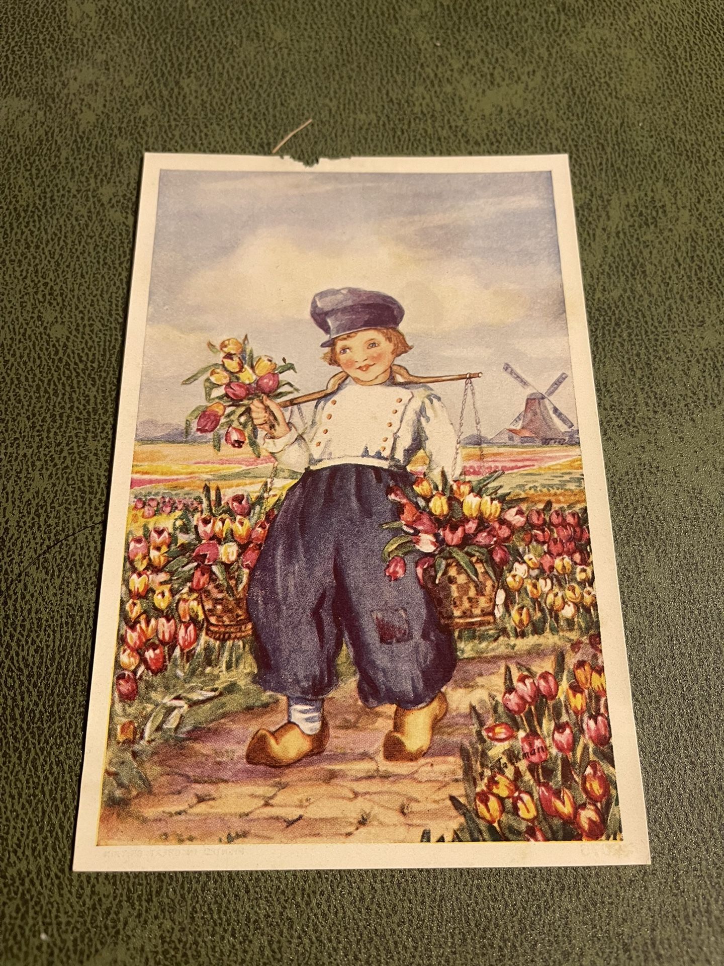 Vintage “Boy in Holland” print 3.5” x 7.5”
