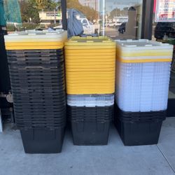 Storage Totes 27 Gallons 10$ Each 
