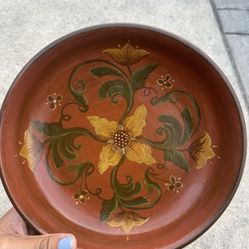Vintage Norway / Norwegian  Rosemaling / Rosemaled Folk Art Ale Bowl