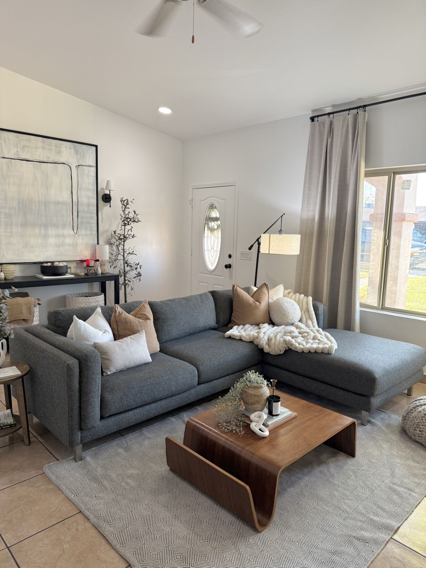 Room & Board Cade Tepic Charcoal 2-piece Sectional