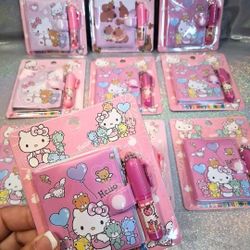 New Hello Kitty Mini Notebook & Pen Sets - $3 Each