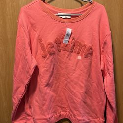 Spring coral sweatshirt