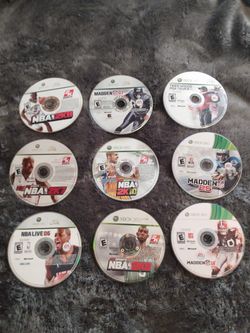 Xbox360 Xbox 360 Games NBA Live 06 NBA 2K7 NBA 2K 8 NBA 2K9 NBA 2K 10 Madden 07 Madden 25 Tiger Woods PGA Tour 11