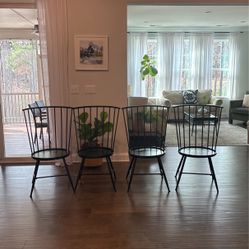 HomeVance Emmet 4-piece High Back Windsor Chair Se