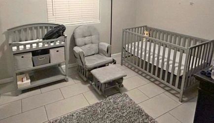 Crib and changing table