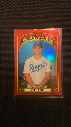 2021 Topps Heritage High Number - Kyle Isbel #594 Chrome Red Border Refractor /372