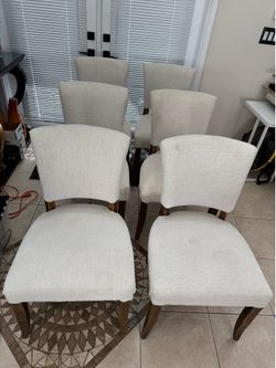 Dining Chairs Upholstered / Studded Set of 6