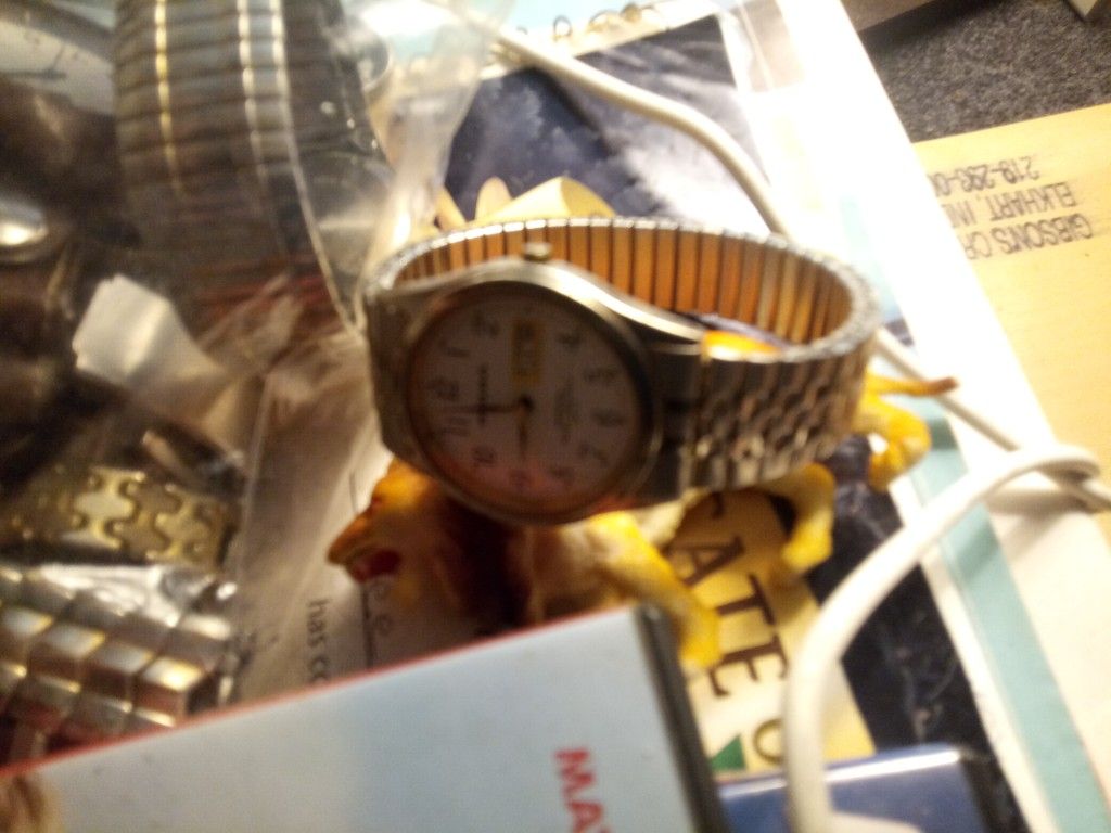 Watches in a bag. 1st watch is Milan Tuesday mln 948 silver bezel 100 - $30 (Facebook)

