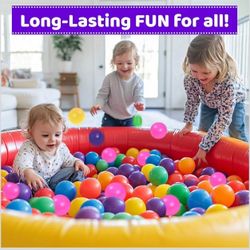 200 Pcs Pit Balls for Toddlers with Storage Bag - 7 Bright Colors, Crush Proof, Great Play Toys