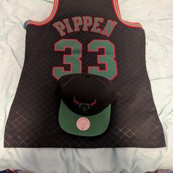 Hardwood classic Pippen Jersey With Mitchell & NESS Cap