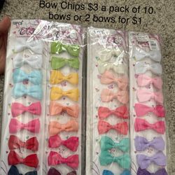 Bow Clip/pins For Girls $1 For 2 Or $3 For A Pack Of 12