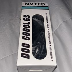 New! NVTED Dog Goggles - NIB - Protection - Comfort - Style - UV Protection- Black Frames