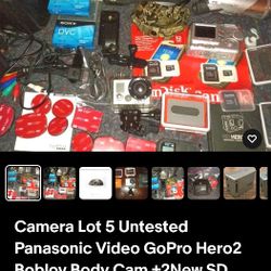 📸 Camera Lot – 5 Untested Panasonic, GoPro Hero2, Boblov Body Cam + 2 New SD Cards
GOODWYN'S where GOOD-WINS