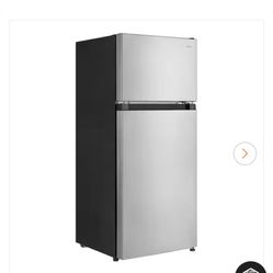 Vissani 4.5 cu. ft. 2-Door Mini Refrigerator in Platinum Steel with Freezer