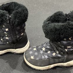 Rugged Bear Star Winter Zipper Snow Boots