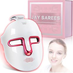 Red-Light-Therapy-for-Face, 7-1 Colors Led Face Mask Light Therapy, Facial Skin Care Mask (White