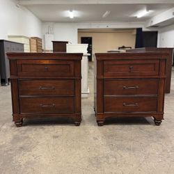Price for Both - 2 Nice Solid Wood Nightstands / Nightstand Set / End Tables / Side Tables  