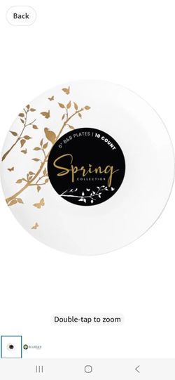7.5" Salad Plastic Plates Gold Stroke White Fancy Party Disposables 120pcs