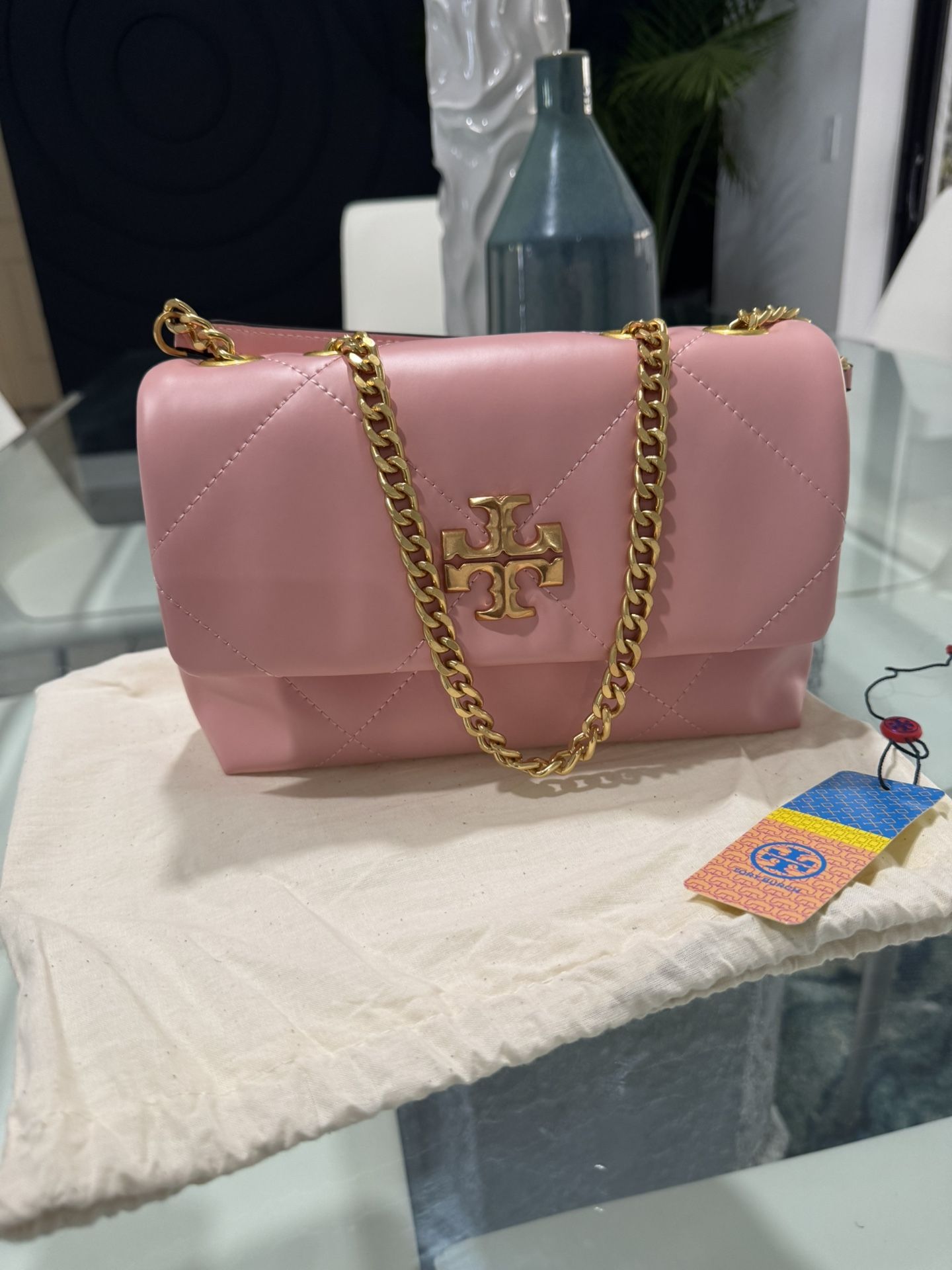 Tory Burch Pink Leather Crossbody (Make Your Own Matching With Pink Sandals )
