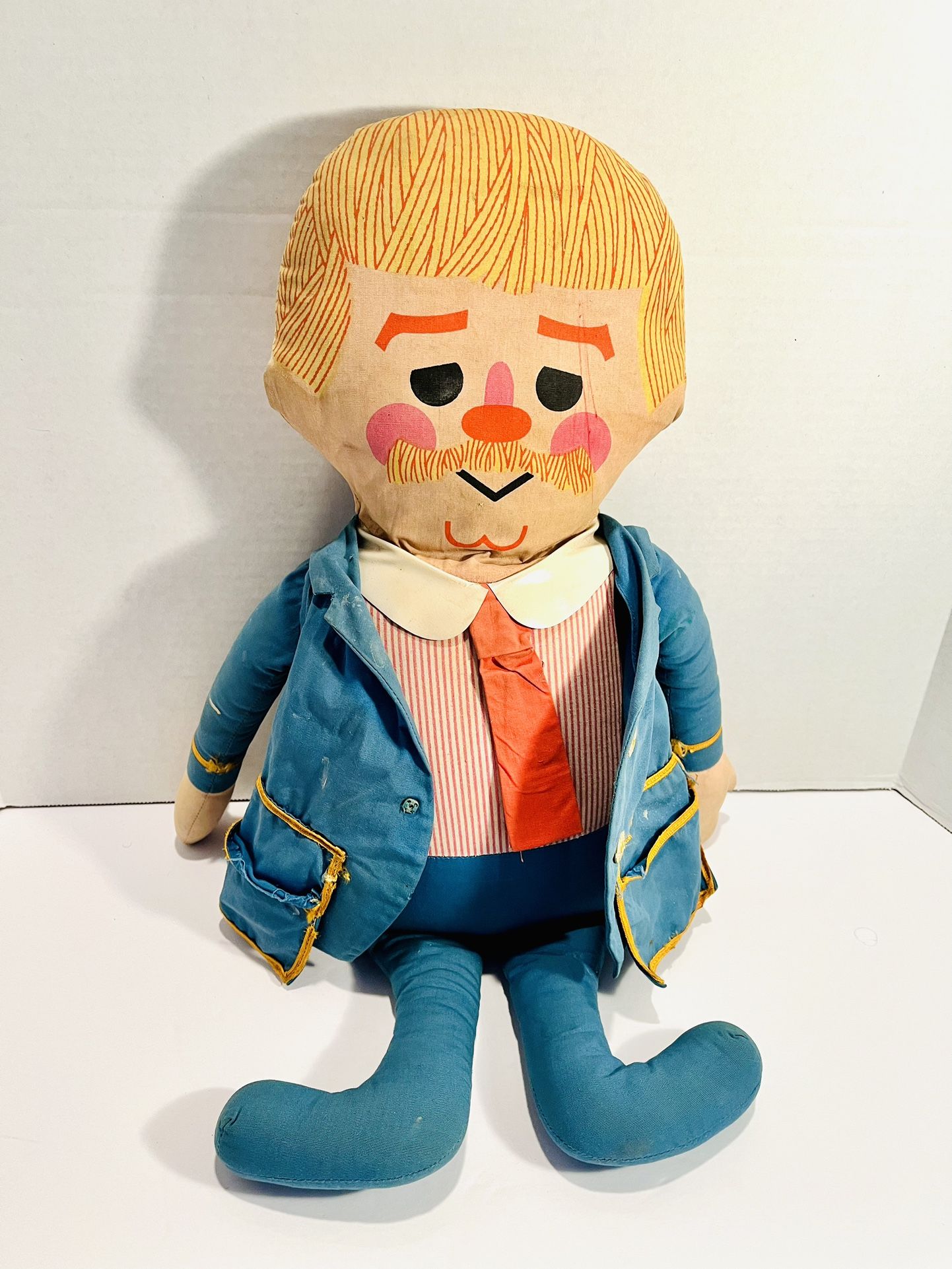 VINTAGE STUFFED CAPTAIN KANGAROO TALKING DOLL 1966 MATTEL No Longer Talks