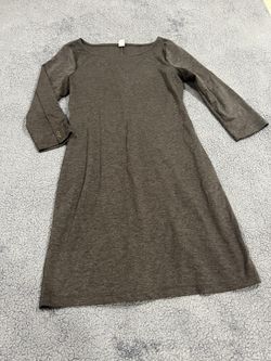 H&M long sleeve dress gray small 