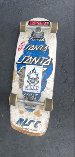 Vintage Santa Cruz old-school skateboard with Powell Peralta G-Bones