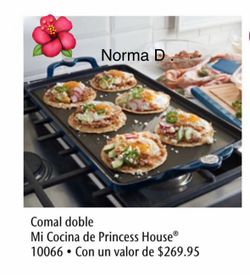 Plancha doble de hierro forjado nueva en su caja 🌺 princess house 🌺