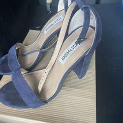 STEVE MADDEN NAVY SANDALS WMNS 7.5