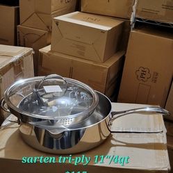 Sarten De 11" Tri-ply  con tapa coladora. Princess House 🌻 $115 🌻 