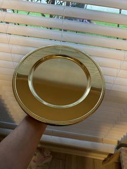 Gold tone Metal Charger Plates