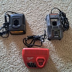 Ryobi, Milwaukee & DeWalt Battery Chargers – Fully Working
