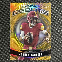 2024 Topps Finest Jayden Daniels Gold /50 Finest Debuts RC Rookie Commanders