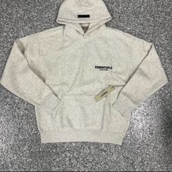 🔥 FEAR OF GOD ESSENTIALS HOODIE – LIGHT OATMEAL – XS–XXL – NEW