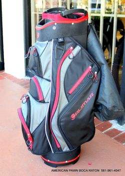 Orlimar Golf CRX Cooler Cart Bag Black/Red 15 Way Divider with Removable Cooler Pocket Used 