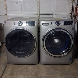 GE WASHER AND ELECTRIC DRYER 