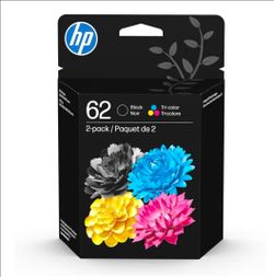 Genuine HP 62XL Black & HP 62 Color Ink Combo Pack – New Sealed