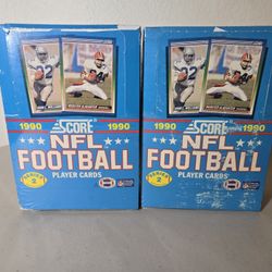 1990 Score NFL Football Trading Card Vintage Wax Pack Box 