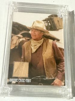 John Wayne  Screen Worn Vest Swatch