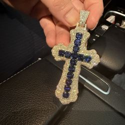 Diamonds Lab Grown Custom Made Cross 14k 